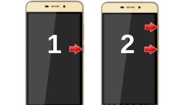 Pulsa los siguientes botones para abrir el modo reset de tu celular zte blade